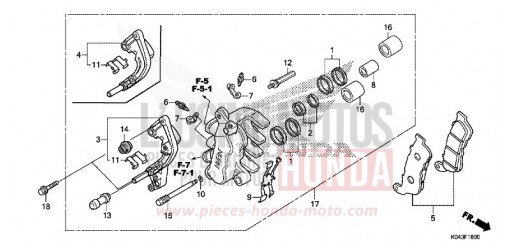 FRONT BRAKE CALIPER NSS300AD de 2013